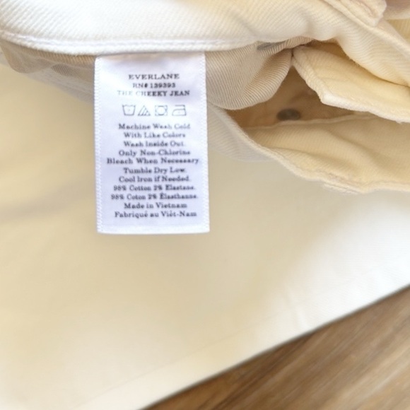 Everlane Cheeky Jeans Crop Size 25 Cream - Picture 6 of 9